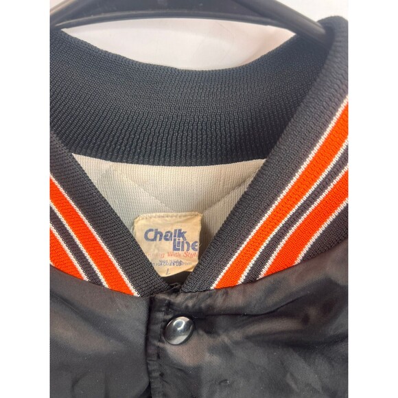 VTG Chalk Line Bomber Jacket Black Cincinnati Bengals Football-NFL Mens Large - Picture 6 of 16